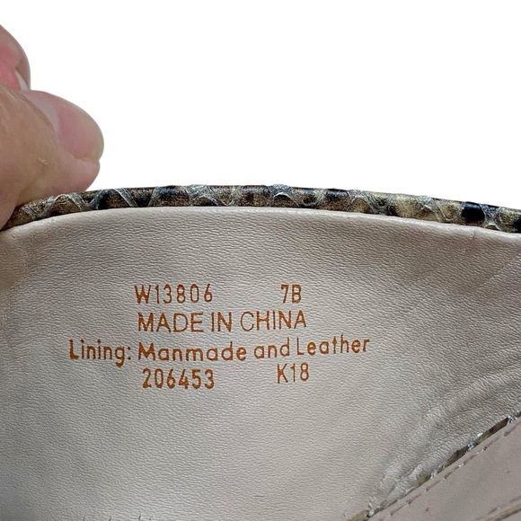 Cole Haan Adley Snake Print Leather Comfort Wedge Sandals Size 7B - Picture 12 of 14